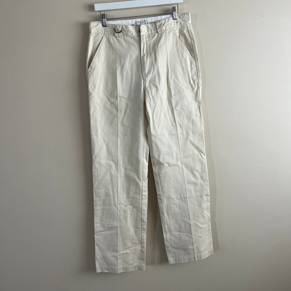 Percival Stay Press Auxiliary Trousers Ecru Cream Straight Leg 32